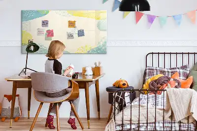 Popisovatelná magnetická tabule v rámečku se vzory