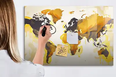 Magnetická kreslící tabule s motivem abstrakce mapy světa