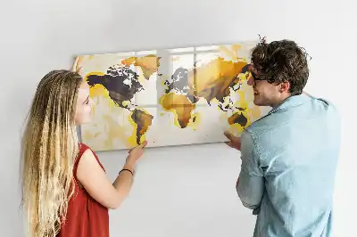 Magnetická kreslící tabule s motivem abstrakce mapy světa