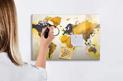 Magnetická kreslící tabule s motivem abstrakce mapy světa