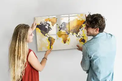 Magnetická kreslící tabule s motivem abstrakce mapy světa