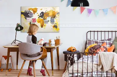 Magnetická kreslící tabule s motivem abstrakce mapy světa