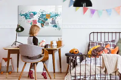 Magnetická kreslící tabule ve stylu vodní mapy světa