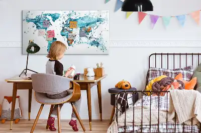 Magnetická kreslící tabule ve stylu vodní mapy světa