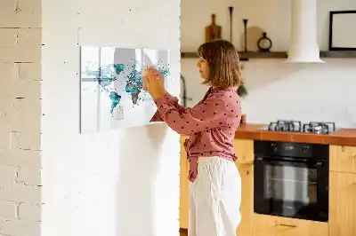 Magnetická kreslící tabule ve stylu vodní mapy světa