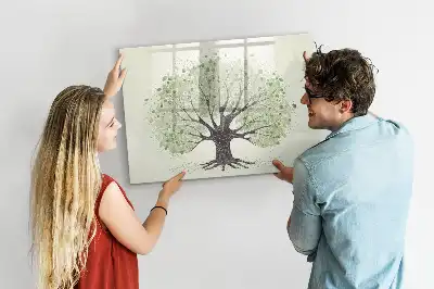 Popisovatelná magnetická tabule s motivem velkého stromu v přírodě