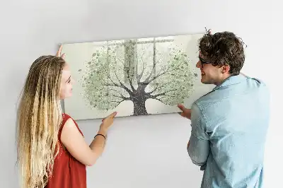 Popisovatelná magnetická tabule s motivem velkého stromu v přírodě