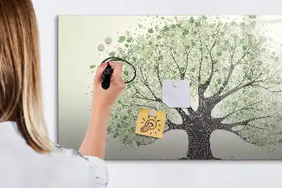 Popisovatelná magnetická tabule s motivem velkého stromu v přírodě