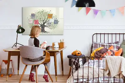 Popisovatelná magnetická tabule s motivem velkého stromu v přírodě