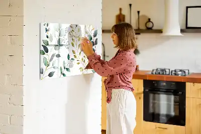 Magnetická kreslící tabule se vzorem listů rostlin
