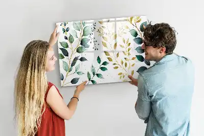 Magnetická kreslící tabule se vzorem listů rostlin