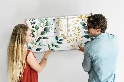 Magnetická kreslící tabule se vzorem listů rostlin
