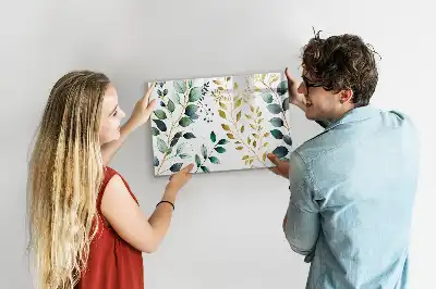 Magnetická kreslící tabule se vzorem listů rostlin