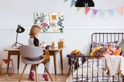 Magnetická kreslící tabule se vzorem listů rostlin