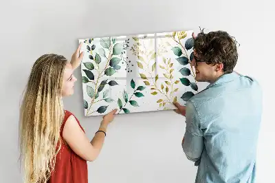 Magnetická kreslící tabule se vzorem listů rostlin