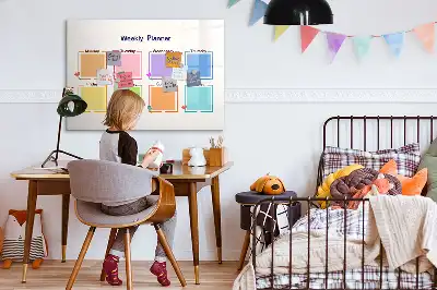 Popisovatelná magnetická tabule týdenní plánovač