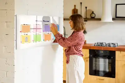 Popisovatelná magnetická tabule týdenní plánovač