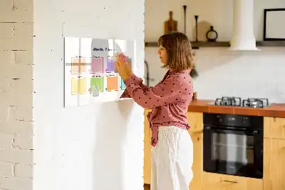 Popisovatelná magnetická tabule týdenní plánovač