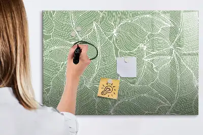 Magnetická kreslící tabule vzor s listy
