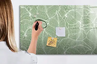 Magnetická kreslící tabule vzor s listy