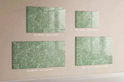 Magnetická kreslící tabule vzor s listy