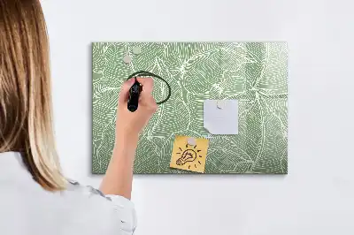 Magnetická kreslící tabule vzor s listy