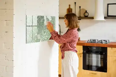 Magnetická kreslící tabule vzor s listy