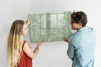 Magnetická kreslící tabule vzor s listy