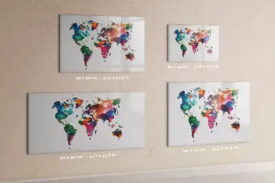Magnetická kreslící tabule mapa světa z trojúhelníků