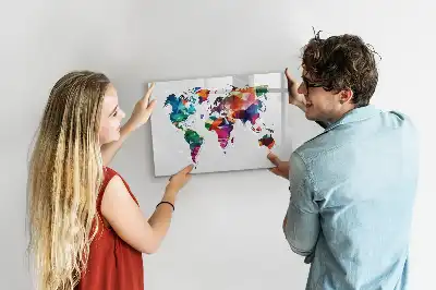 Magnetická kreslící tabule mapa světa z trojúhelníků