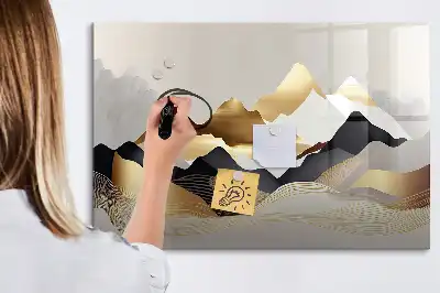Magnetická kreslící tabule s motivem abstrakce hor