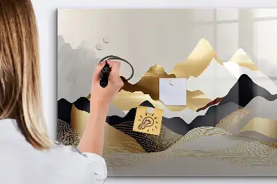 Magnetická kreslící tabule s motivem abstrakce hor