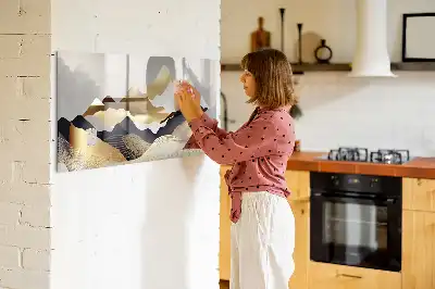 Magnetická kreslící tabule s motivem abstrakce hor