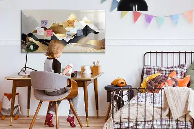 Magnetická kreslící tabule s motivem abstrakce hor