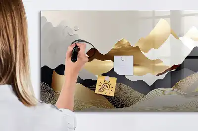 Magnetická kreslící tabule s motivem abstrakce hor