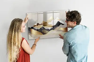 Magnetická kreslící tabule s motivem abstrakce hor