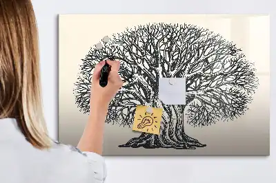 Magnetická kreslící tabule s motivem velkého stromu a přírody