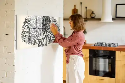 Magnetická kreslící tabule s motivem velkého stromu a přírody