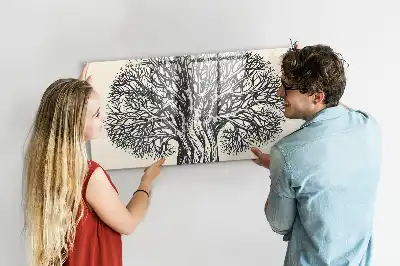 Magnetická kreslící tabule s motivem velkého stromu a přírody