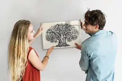 Magnetická kreslící tabule s motivem velkého stromu a přírody