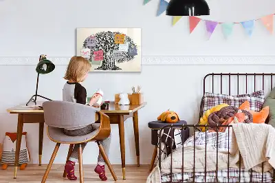 Magnetická kreslící tabule s motivem velkého stromu a přírody