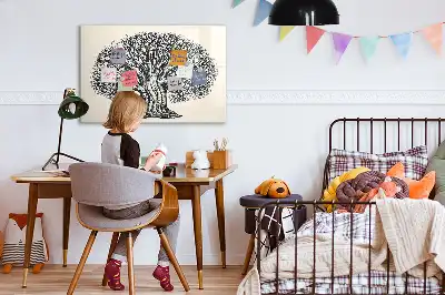 Magnetická kreslící tabule s motivem velkého stromu a přírody