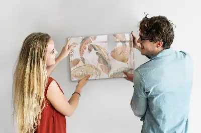 Popisovatelná magnetická tabule se vzorem listů