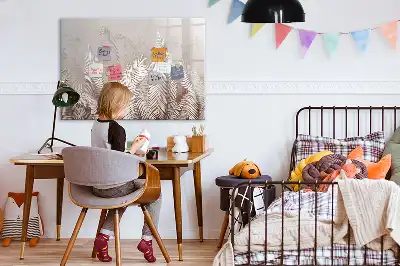 Magnetická kreslící tabule s motivem exotické listy