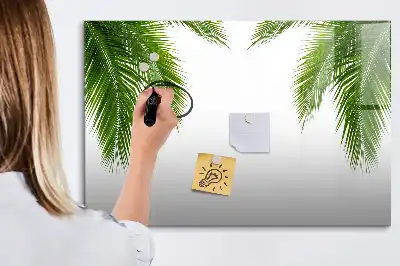 Popisovatelná magnetická tabule s motivem palmových listů