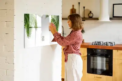 Popisovatelná magnetická tabule s motivem palmových listů
