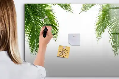 Popisovatelná magnetická tabule s motivem palmových listů