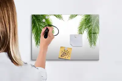 Popisovatelná magnetická tabule s motivem palmových listů