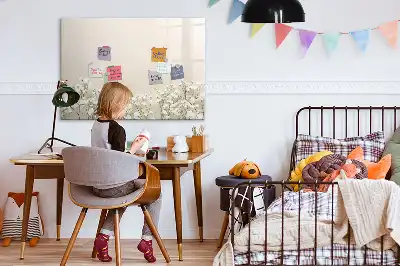 Magnetická kreslící tabule s motivem kvetoucích květin