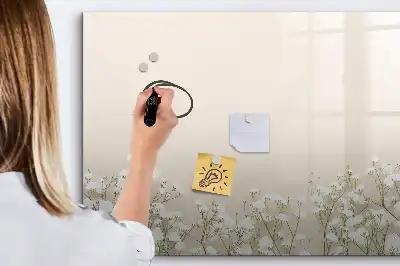 Magnetická kreslící tabule s motivem kvetoucích květin